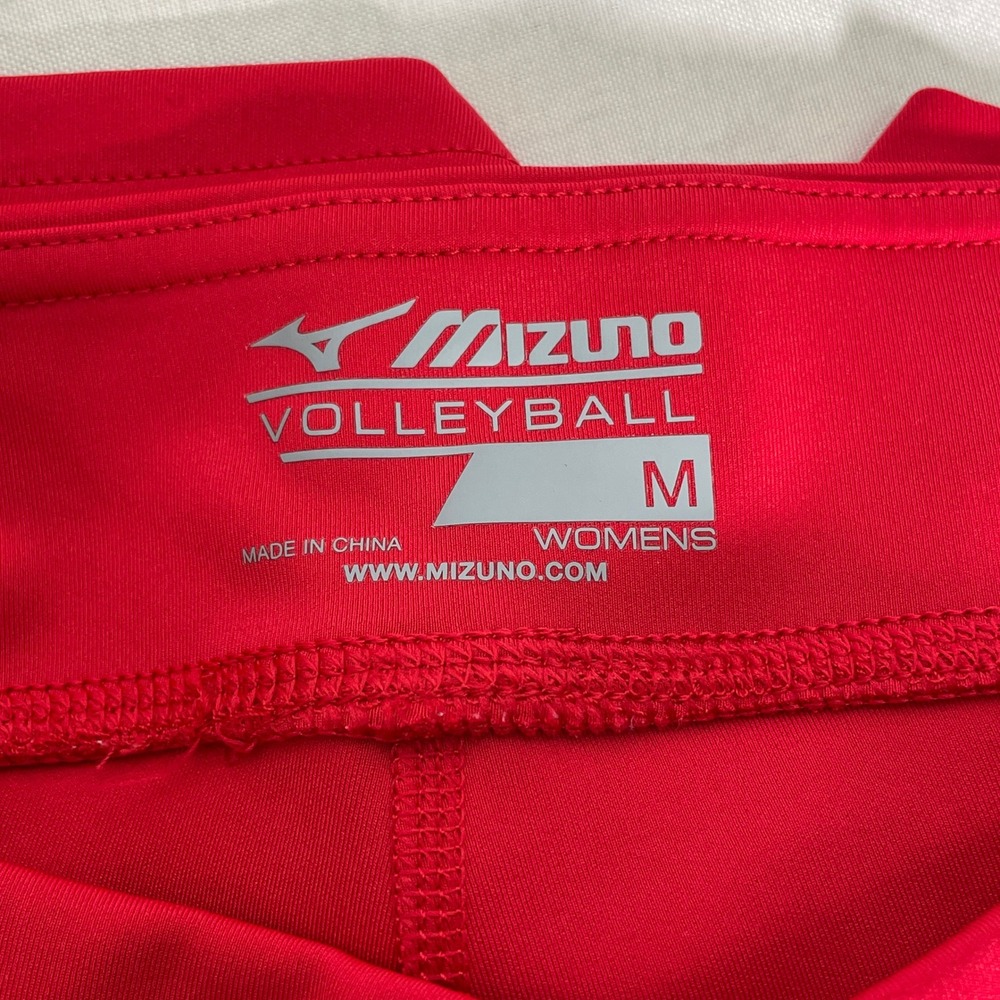 Mizuno Red Athletic Compression Spandex Volleyball Shorts Women's MEDIUM - Picture 4 of 7